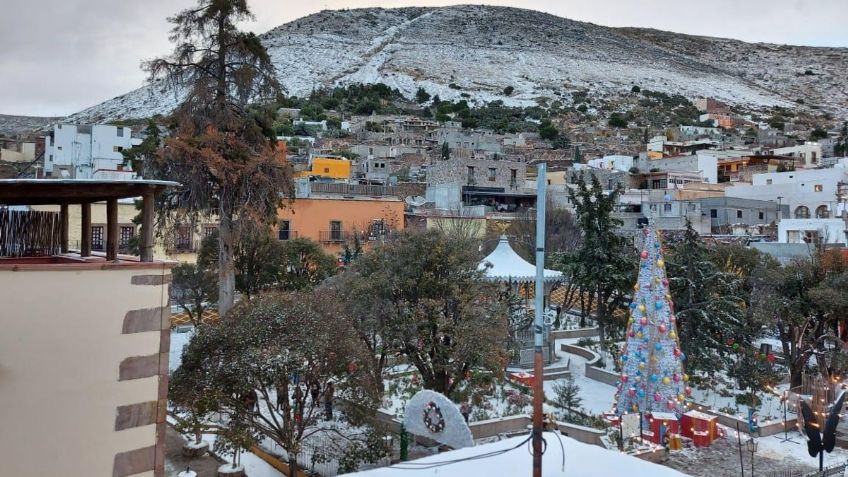 Real de Catorce registra la primera nevada y se ve más "mágico": FOTOS