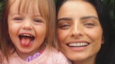 ¡Eso debió doler! Aislinn Derbez intenta huir de la prensa y su hija Kailani se golpea la cabeza: VIDEO