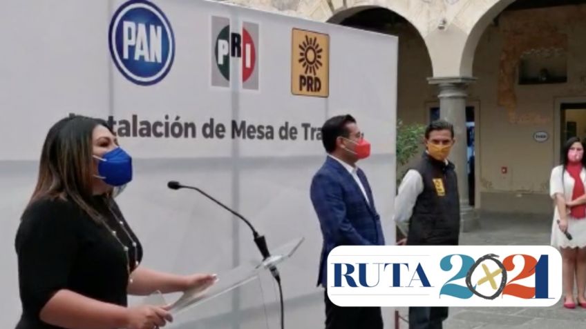 PRI, PAN y PRD en Puebla analizan alianza para elecciones de 2021