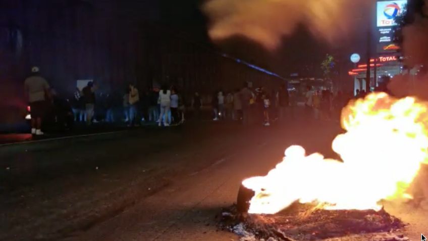 Vecinos bloquean Circuito Interior y Oceanía; consulta alternativas viales