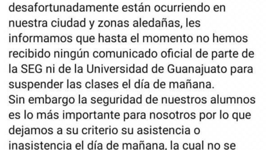 Tecnológico Nacional de México en Celaya suspende clases por jornada violenta