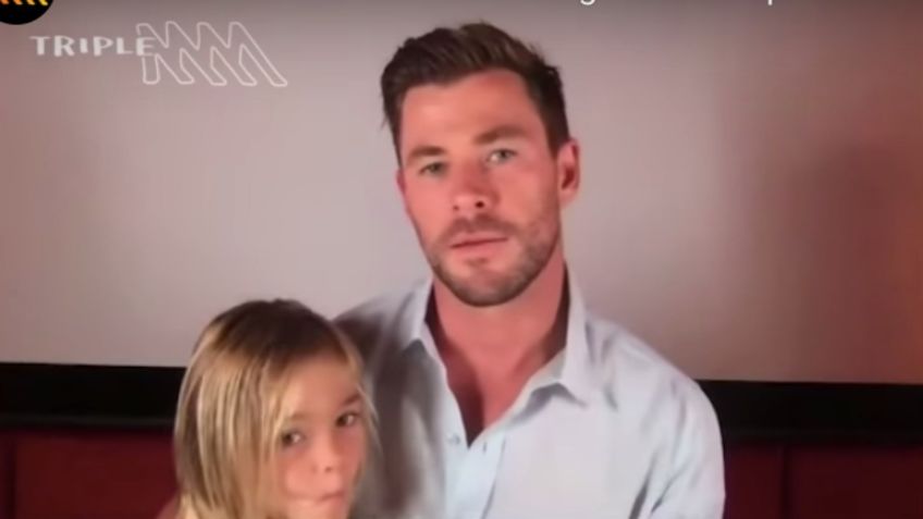 VIDEO: Tristan, el hijo de 6 años de Chris Hemsworth se cuela en su entrevista con el presentador Luke Darcy