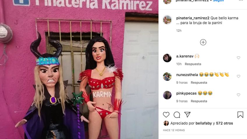 ¡El bello karma de Panini! Fabiola Martínez ya tiene su propia piñata y quedó encantada: FOTOS