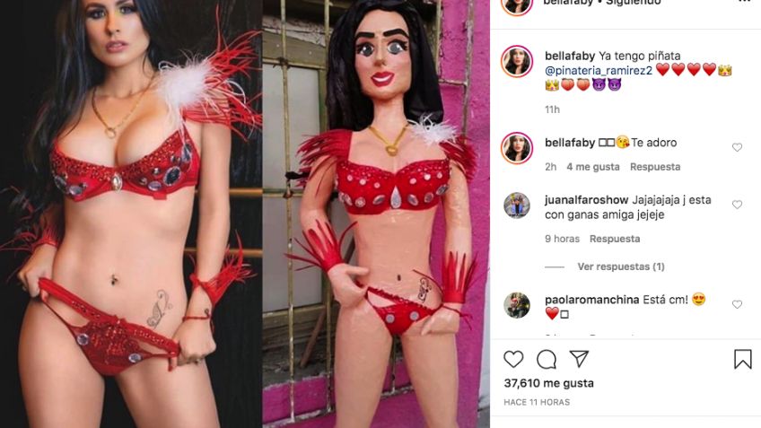 ¡El bello karma de Panini! Fabiola Martínez ya tiene su propia piñata y quedó encantada: FOTOS