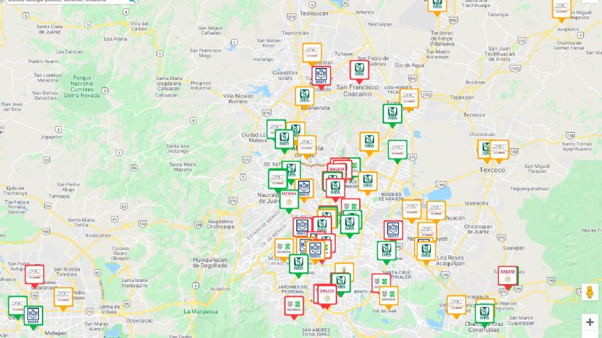 Estos son los hospitales saturados y disponibles por Covid-19 en CDMX: MAPA