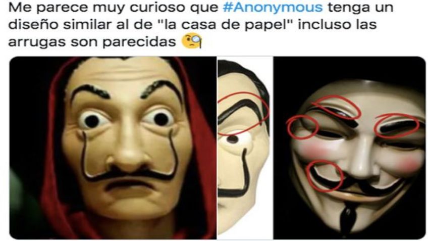 ‘Chaviza’ descubre Anonymous y cree que es copia de La Casa de Papel: MEMES