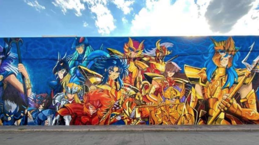 FOTOS: Finalizan mural de Caballeros del Zodiaco y el resultado es IMPRESIONANTE