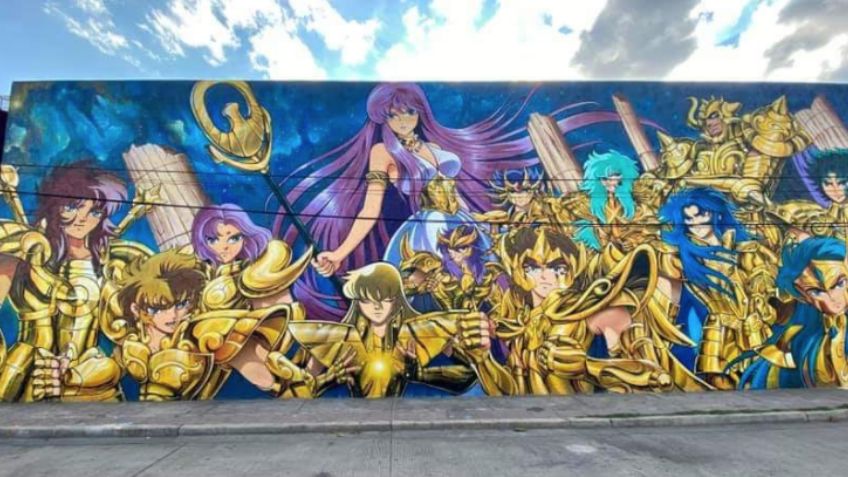 FOTOS: Finalizan mural de Caballeros del Zodiaco y el resultado es IMPRESIONANTE