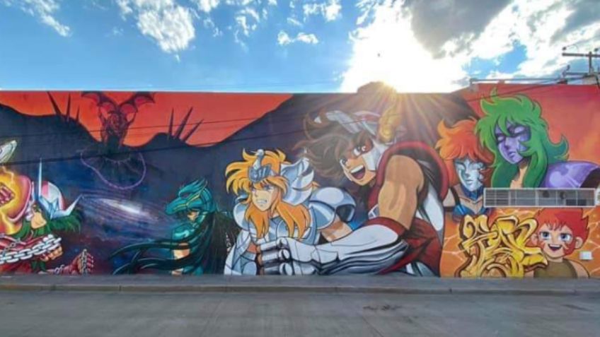 FOTOS: Finalizan mural de Caballeros del Zodiaco y el resultado es IMPRESIONANTE