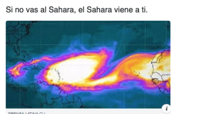 Nube de polvo del Sahara llega a México en forma de memes