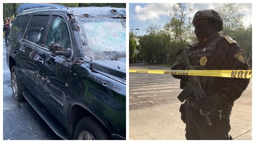 Así quedó la camioneta donde viajaba Omar García Harfuch tras ataque: FOTOS