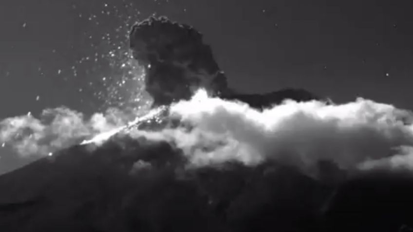 VIDEO: Explosión en el volcán Popocatépetl genera columna de humo y ceniza