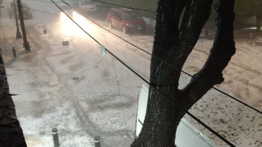 Lluvia golpea centro y norte de la CDMX; granizo cubre calles de blanco: FOTOS