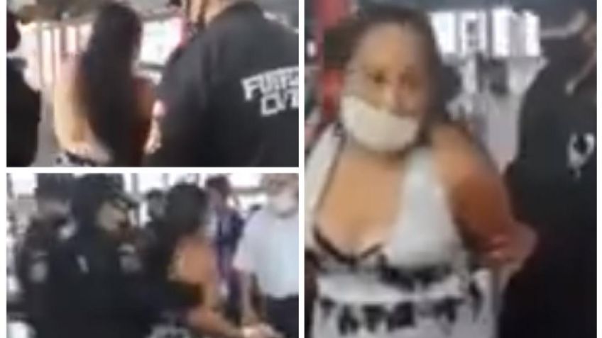 VIDEO VIRAL: Detienen a mujer en Metro de Monterrey por no usar bien el cubrebocas