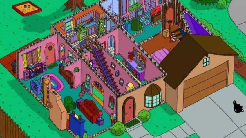 Plano arquitectónico muestra cuartos ocultos de la casa de los Simpson: FOTOS