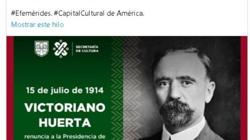 Secretaría de Cultura capitalina CONFUNDE a Victoriano Huerta con Madero y desata burlas: FOTO