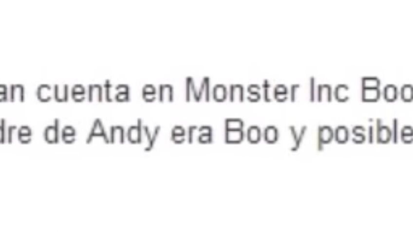 ¿Es verdad que Boo de Monsters Inc. es la mamá de Andy de Toy Story?