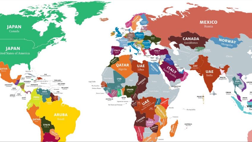 Este MAPA muestra los países con más demanda para VIAJAR en 2021, ¿a cuál quieres ir?