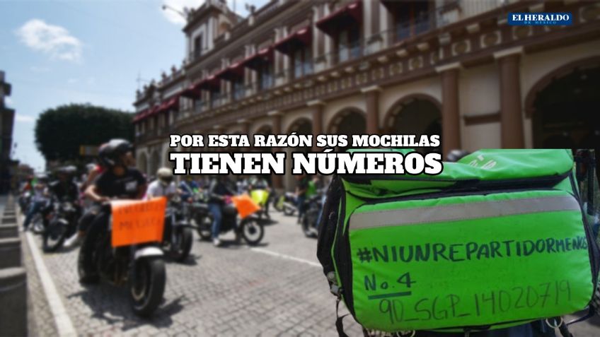 ¿Por qué los repartidores de app tienen números en sus mochilas?