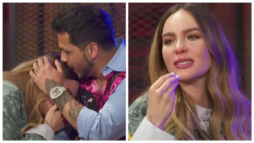 Belinda llora al escuchar cantar a Christian Nodal la canción con la que la conquistó: VIDEO