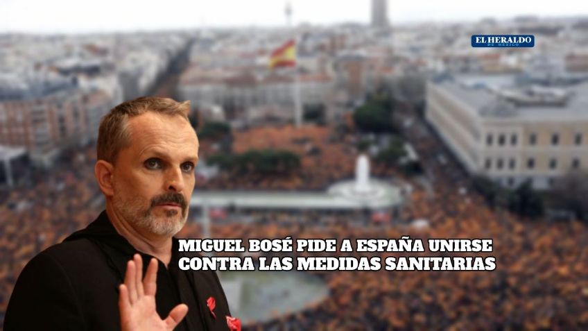 Miguel Bosé convoca a marchar contra el uso obligatorio de cubrebocas en Madrid