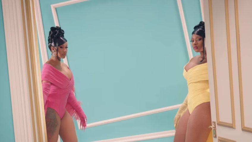 Cardi B con Kim Kardashian: la rapera debutó como modelo de lencería para Skims