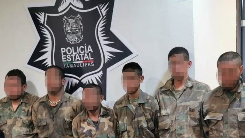 GOPES detienen a hombres con camuflaje militar y armas largas en Tamaulipas