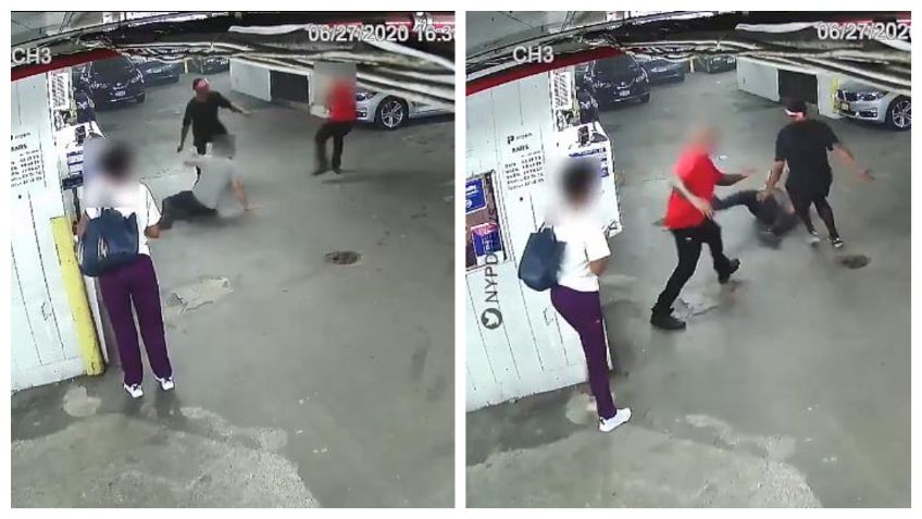 ¡Terror! Sujeto apuñala a otro en estacionamiento y todo queda en VIDEO