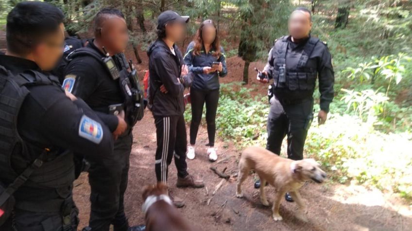 Rescatan en el Desierto de los Leones a dos jóvenes y sus perros