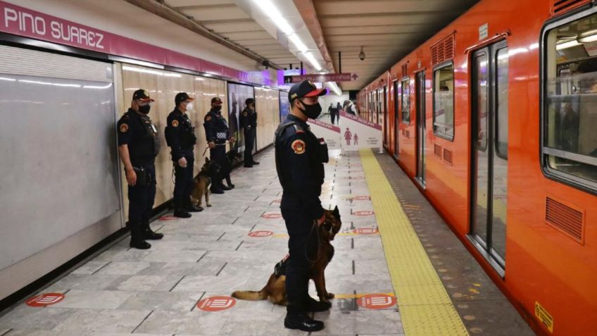 Binomios caninos darán seguridad en el Metro de la CDMX