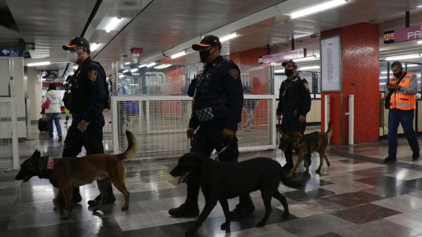 Binomios caninos darán seguridad en el Metro de la CDMX