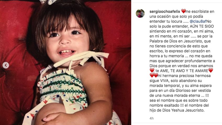 Claudia Ochoa Félix, su hermano la recuerda a un año de su muerte y revela FOTO inédita