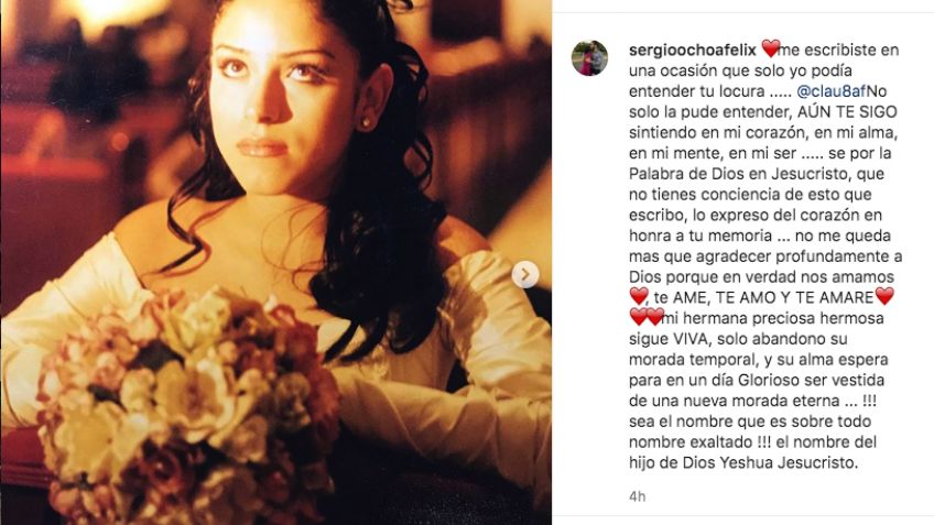 Claudia Ochoa Félix, su hermano la recuerda a un año de su muerte y revela FOTO inédita