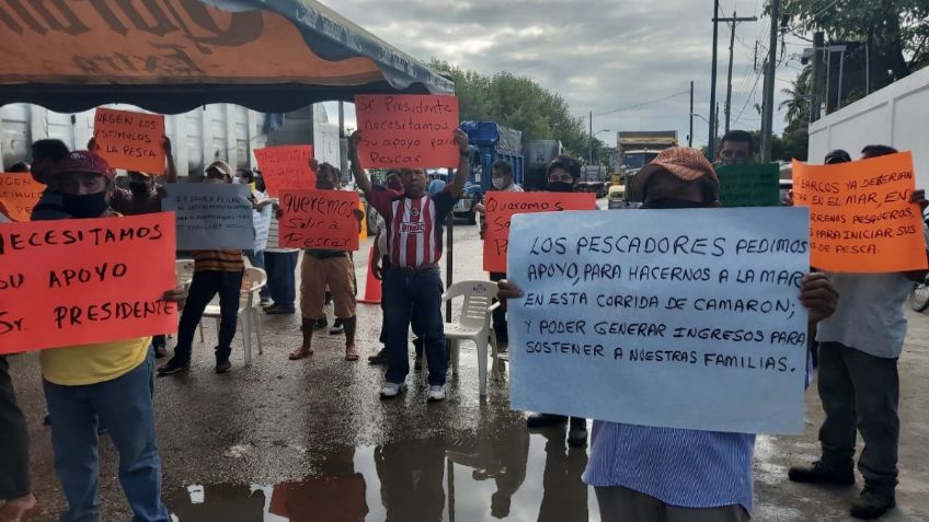 Barcos camaroneros en Tampico no pueden salir por falta de subsidio