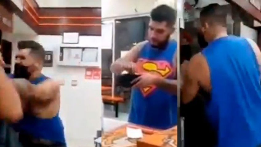 Nace #LordPizza: hombre Insulta y golpea a personal tras negarle venta de pizza