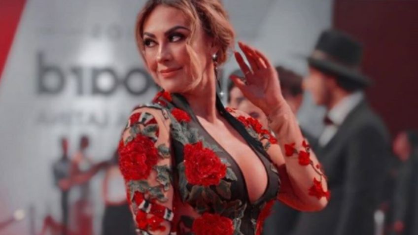 FOTOS: Aracely Arámbula sube la temperatura en pegado traje rojo carmín