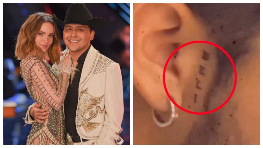 Christian Nodal se tatúa la cara de Belinda en el pecho; la ama más que Lupillo Rivera: FOTOS