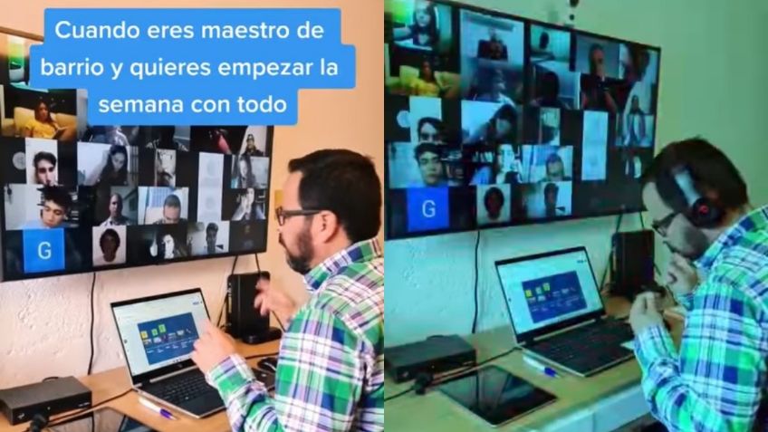 VIDEO VIRAL: ¡Al ritmo de sonidero! Maestro imparte clases en línea