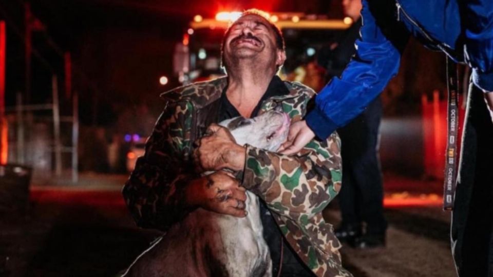 Hombre sordomudo rescata a su perro de un incendio. Foto: Jhonatan Bobadilla