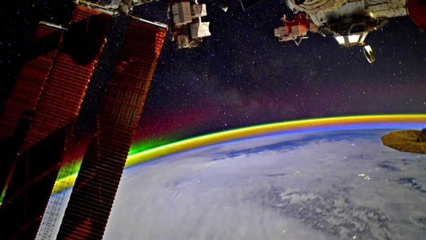 ¡Impresionante! Astronauta capta ARCOÍRIS en el espacio junto a la Tierra