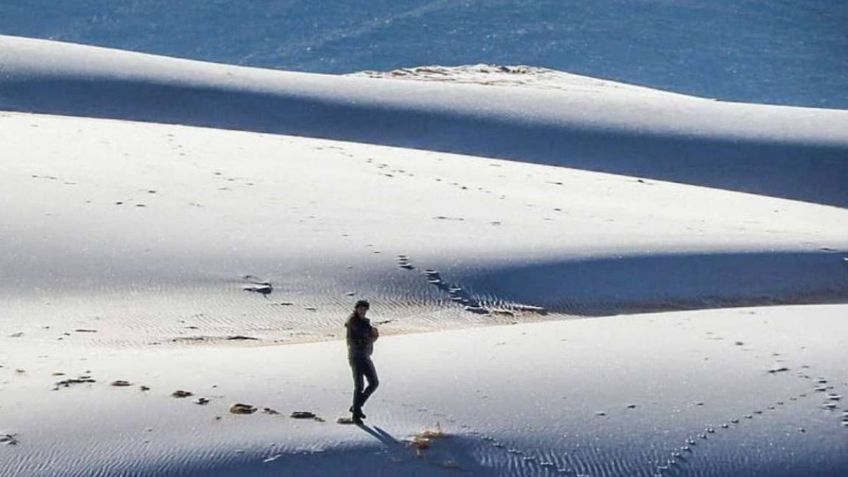 ¡ASOMBROSO! Desierto del Sahara luce IMPRESIONANTE al cubrirse de NIEVE: FOTOS