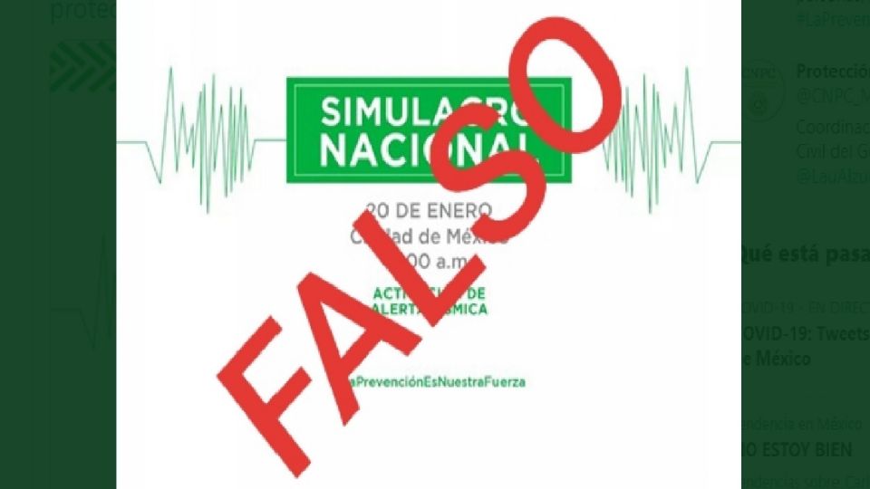 Protección Civil desmiente supuesto simulacro de sismo en la Ciudad de México
FOTO: Twitter