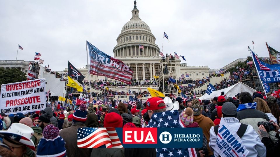 Detienen a excandidato republicano por participación en asalto al Capitolio. Foto: AP