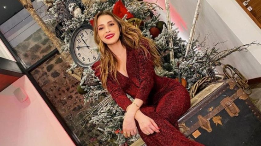 ¡Sensual! Cynthia Rodríguez presume ESCOTAZO en ceñido VESTIDO rojo: FOTO