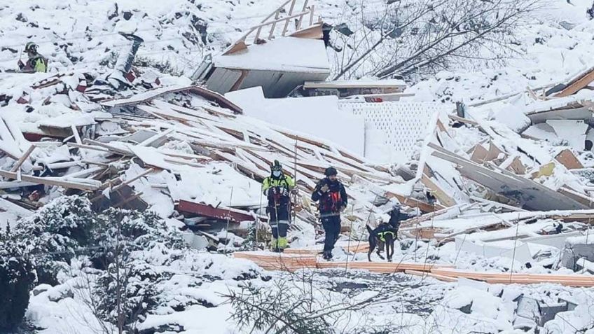 Suman 3 muertos por avalancha que arrasó con decenas de casas en Noruega: VIDEO