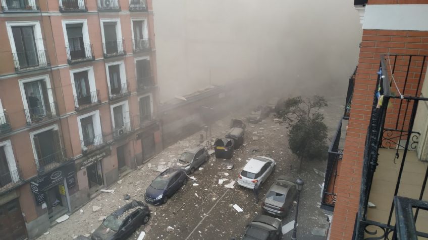 VIDEOS: Explosión de edificio en centro de Madrid deja varios heridos; números del consulado mexicano