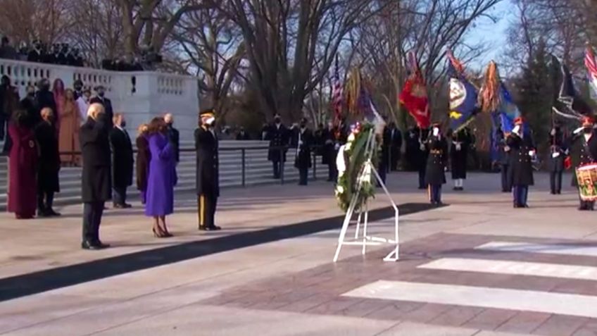 Joe Biden rinde homenaje a soldados caídos en el cementerio de Arlington