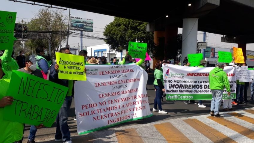 Verificentros del Edomex exigen reiniciar operaciones