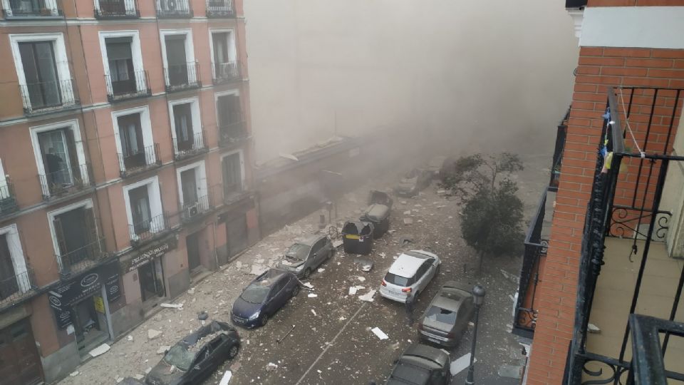 Una explosión en el sur de Madrid llenó de pánico a la capital española 
FOTO: Twitter