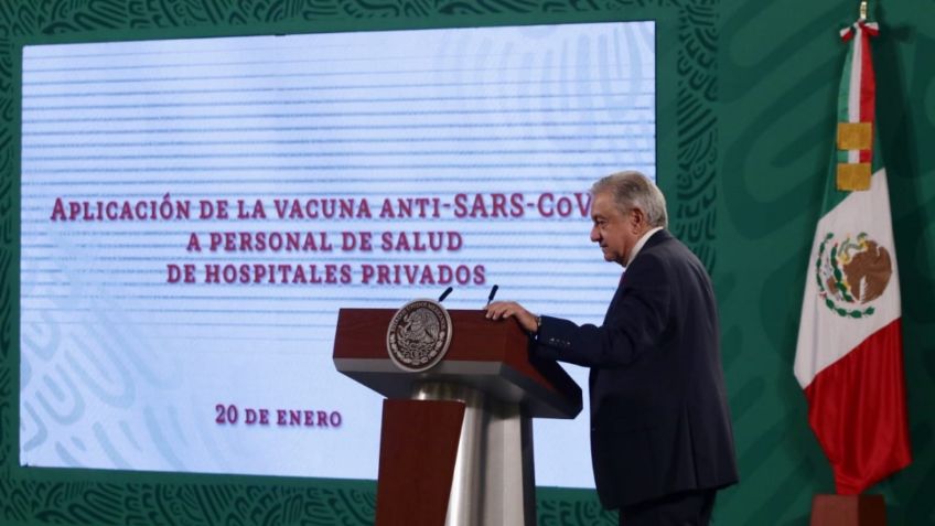 Inicia vacunación Covid-19 en hospitales privados: AMLO